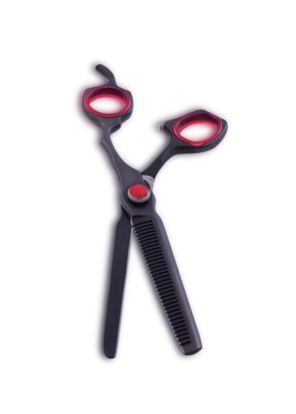 Close-up of Black Hairdresser Thinning Shears