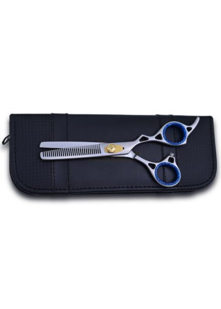 Close-up of adjustable screw on Hairdresser Thinning Shears