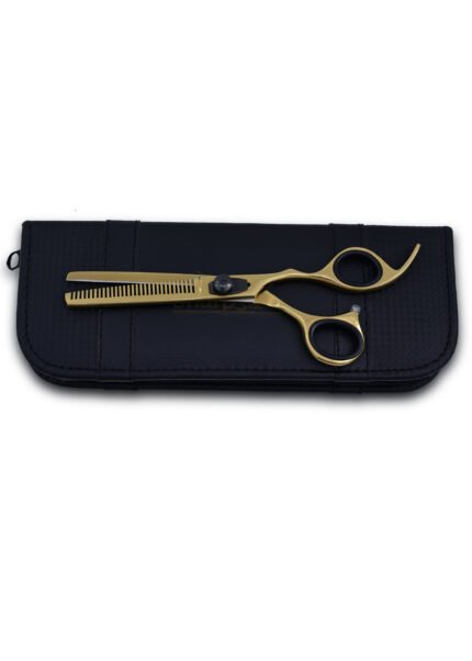 Close-up of adjustable screw on Hairdressing Thinning Shears