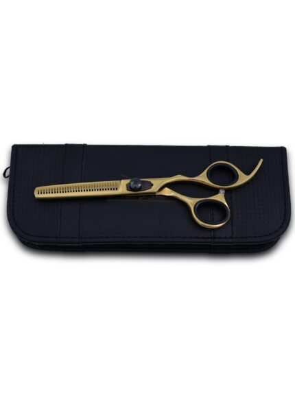 : Left side angle view of Hairdressing Thinning Shears