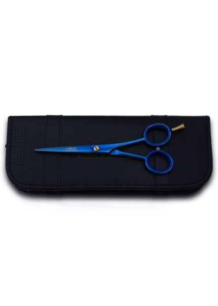 professional blue haircutting shears - view 3