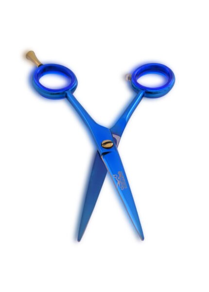 professional blue haircutting shears - view 2