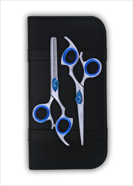 professional barber scissors set - front view