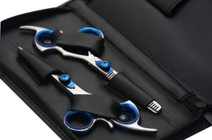professional barber scissors set - Close up view