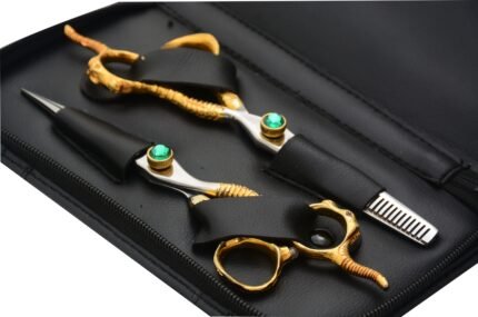 hairdressing scissor set - front view - close up view