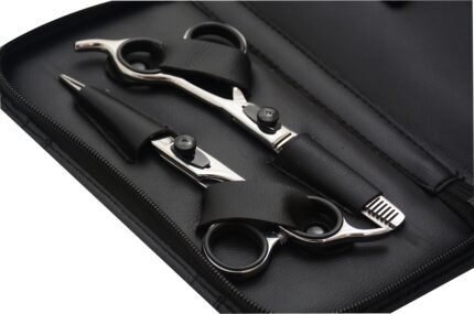 Close-Up of Barber Hair Scissors Set